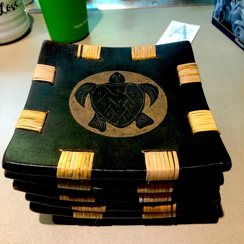 5-Turtle coasters.